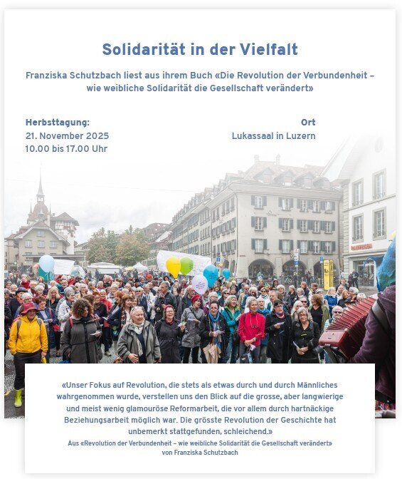 Herbsttagung 2025: Solidarität unter uns Frauen im Grossmutteralter