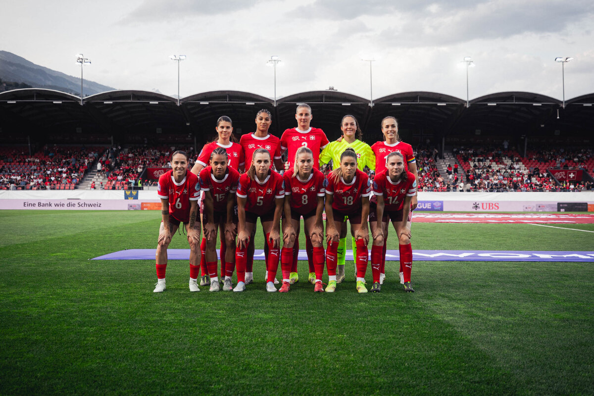 Das aktuelle Schweizerische Nationalteam der Frauen. Foto: SFV