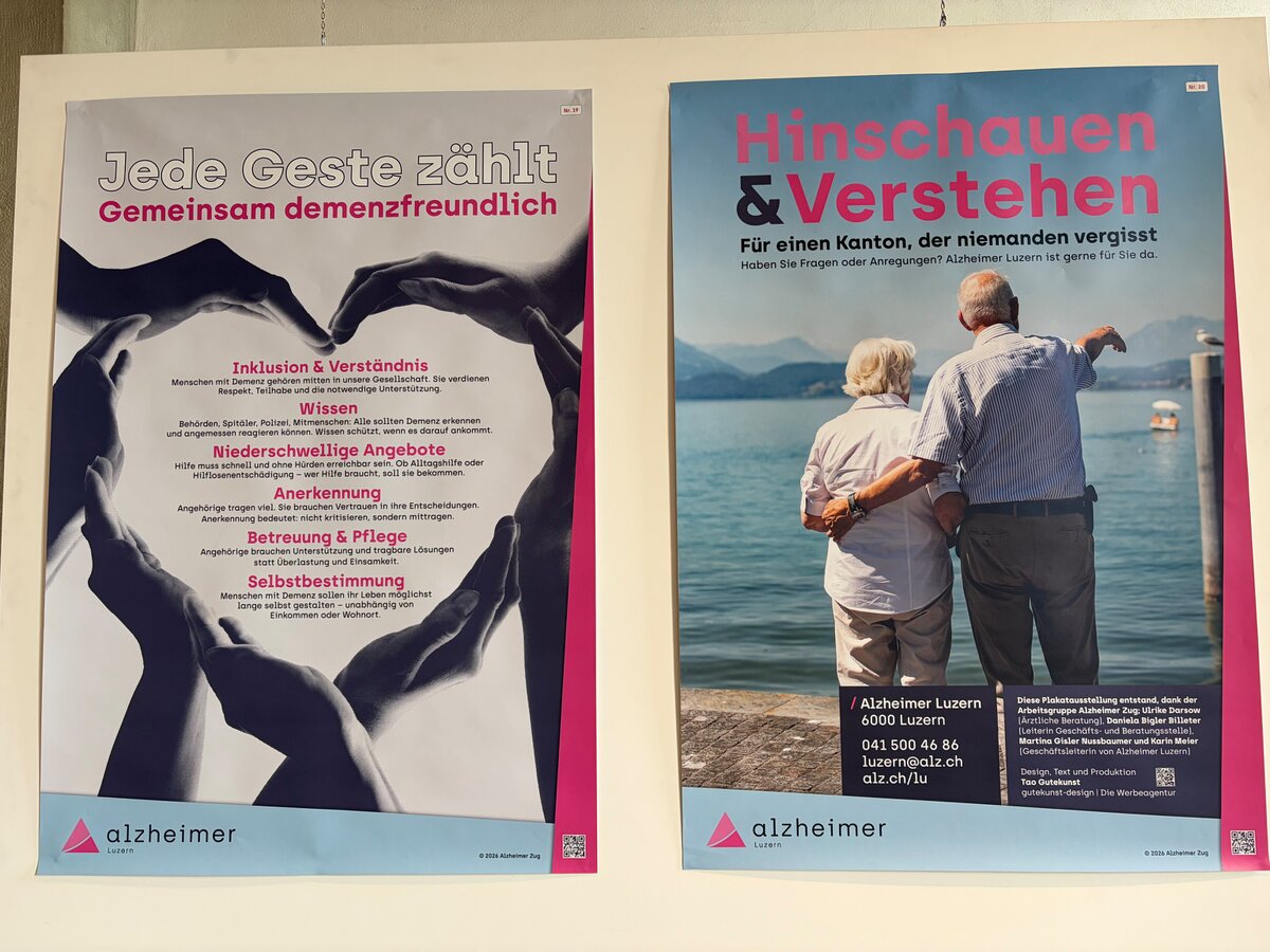 Demenz begegnen:Mit einer Plakatausstellung und Referaten m&ouml;chte sich die Stadt Luzern im Monat Mai in Richtung einer demenzfreundlichen Gesellschaft bewegen.