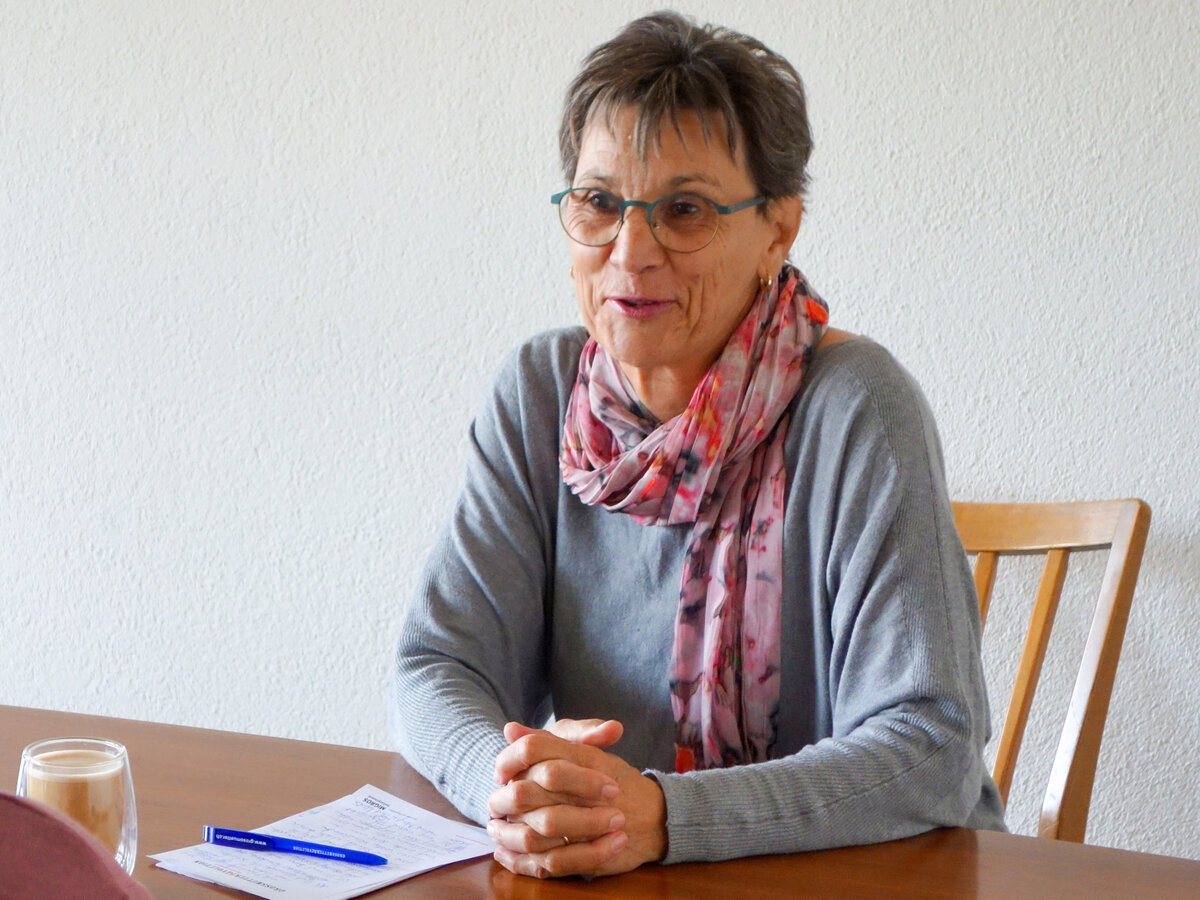 Maya Eigenmann Fisch beim Gespr&auml;ch mit der Autorin