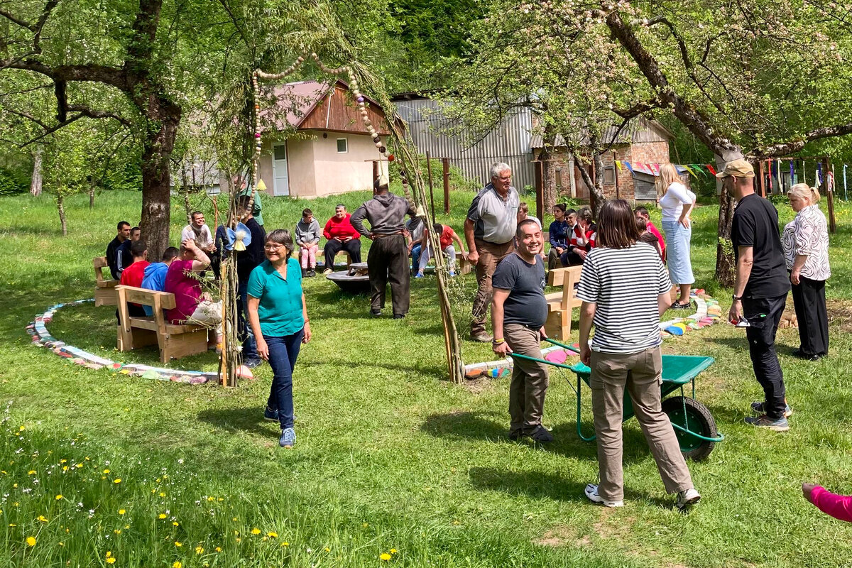 Begegnungsplatz im Kinder- und Jugendheim in Vilshany, Transkarpatien.